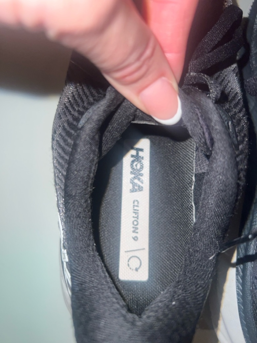 Hoka Clifton 9 Black Running Sneakers - women’s - Picture 9 of 10